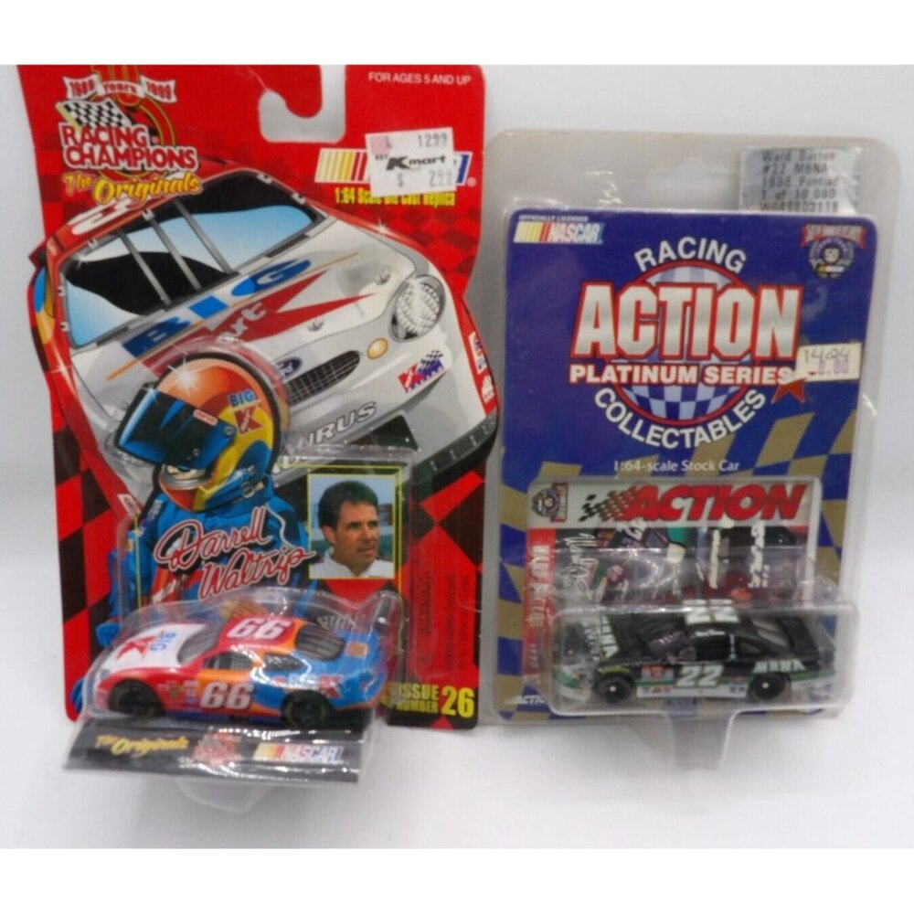 Lot of 2 Collectable Cars Circa. 1998- Ward Burton and Darrell Waltrip- NIP